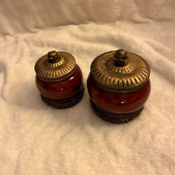 Set of 2 Vintage Trinket Jars - Picture 2 of 8